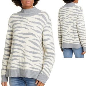 Rebecca Taylor La Vie Animal Print Wool Sweater